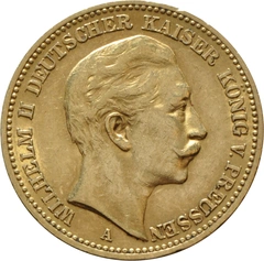 1889 - 1913 gouden Duitse 20 Mark munt Wilhelm II