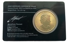 2015 1oz Gold Canadian Maple Tamper-proof Sealed