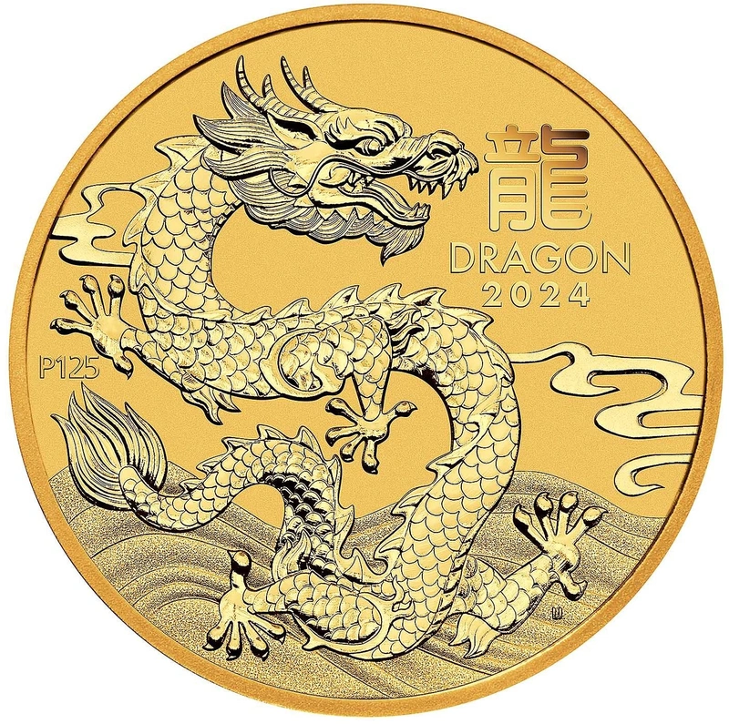 2024 1/20oz Perth Mint Jaar van de Draak Gouden Munt