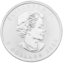 1 troy ounce zilveren Maple Leaf munt - 2020