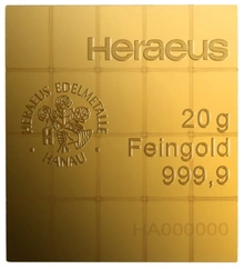 Heraeus CombiBar 20 x 1 Gram Goudbaar
