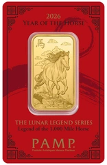 2026 1 troy ounce goudbaar PAMP Suisse Year of the Horse