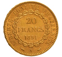 1891 20 French Francs - Guardian Angel - A
