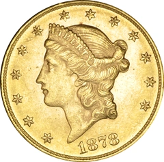 1878 gouden American Double Eagle (20 Dollar) munt Liberty Head Philadelphia