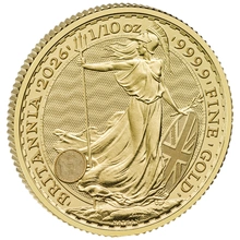 2026 1/10 troy ounce gouden Britannia munt