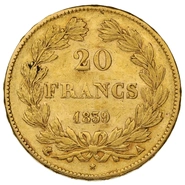 1839 20 Franse Francs - Louis-Philippe Laureaat hoofd - A