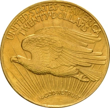1914 $20 Double Eagle St Gaudens Head Gold Coin San-Francisco