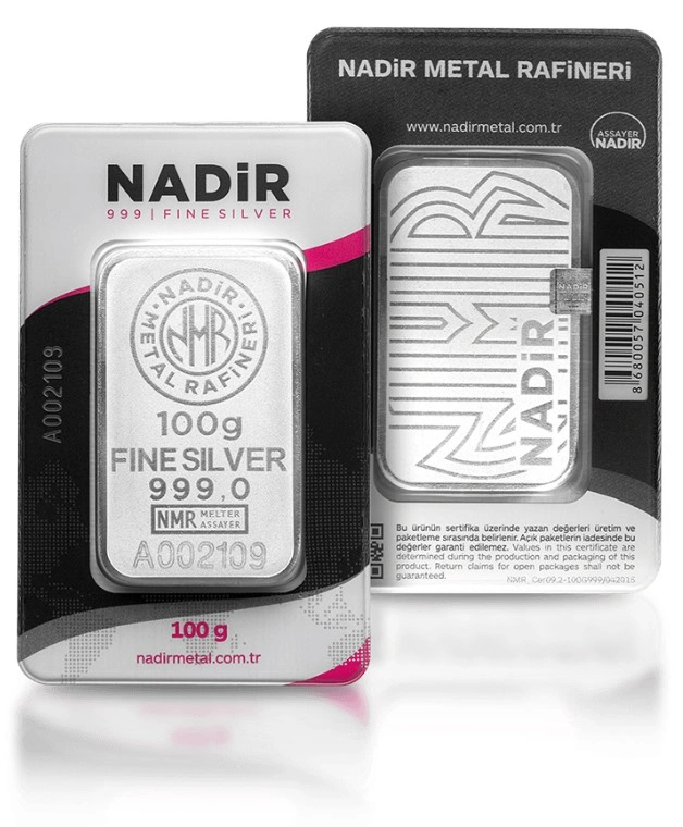 Nadir 100 Gram Zilverbaar
