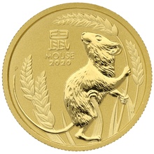 1/4 troy ounce gouden Lunar munt - Muis - 2020 (box)