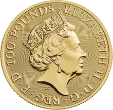 1 troy ounce gouden Queen's Beast munt - Yale of Beaufort - 2019