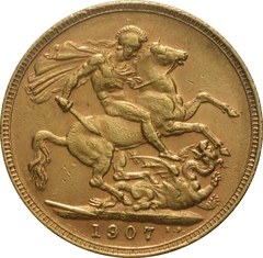 1907 gouden Sovereign munt Edward VII Sydney