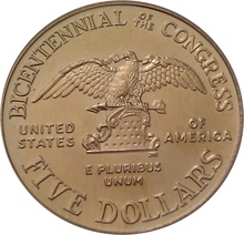 1989 Bicentennial of the Congress - American Gold Half Eagle $5