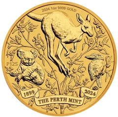 2024 1 troy ounce gouden Perth Mint munt 125ste Verjaardag