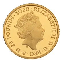2020 1/4 Ons James Bond - Shaken Not Stirred Proof Gouden Munt In doos