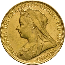 1900 Gouden Sovereign Munt  - Victoria Old Head- M