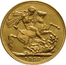 1923 Gold Sovereign - King George V - M