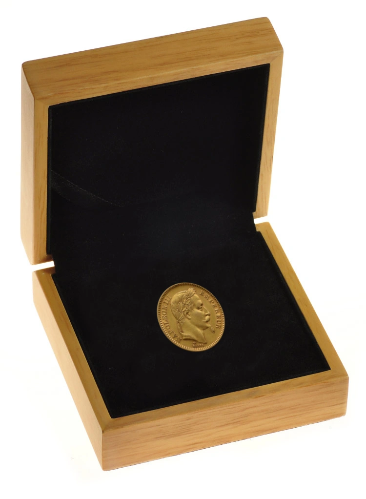Boxed 20 French Francs - Napoleon III Laureate Head