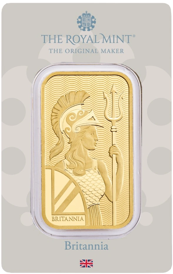 1oz Britannia geslagen goudbaar