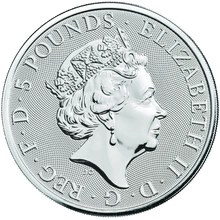 2 troy ounce zilveren Queen's Beast munt - Black Bull of Clarence - 2018