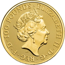 1 troy ounce gouden Queen's Beast munt - Black Bull of Clarence - 2018