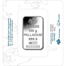 PAMP 100 Gram Palladium Bar