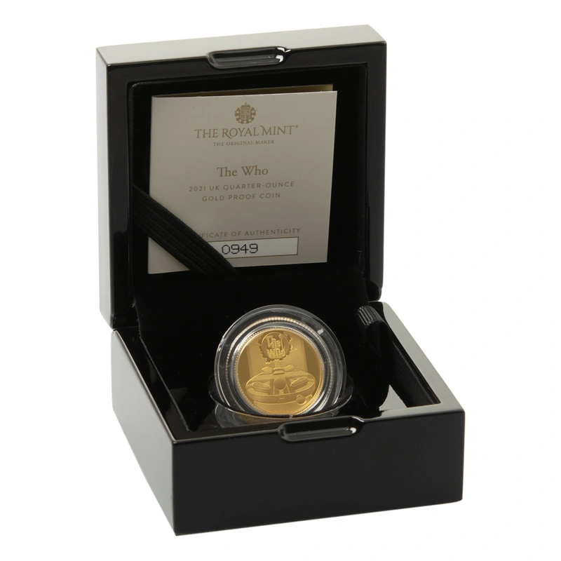 2021 1/4 Ons Music Legends - The Who Proof Gouden Munt In doos
