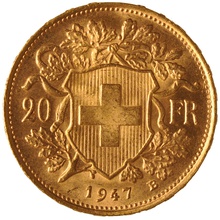 20 Swiss Franc gouden munt