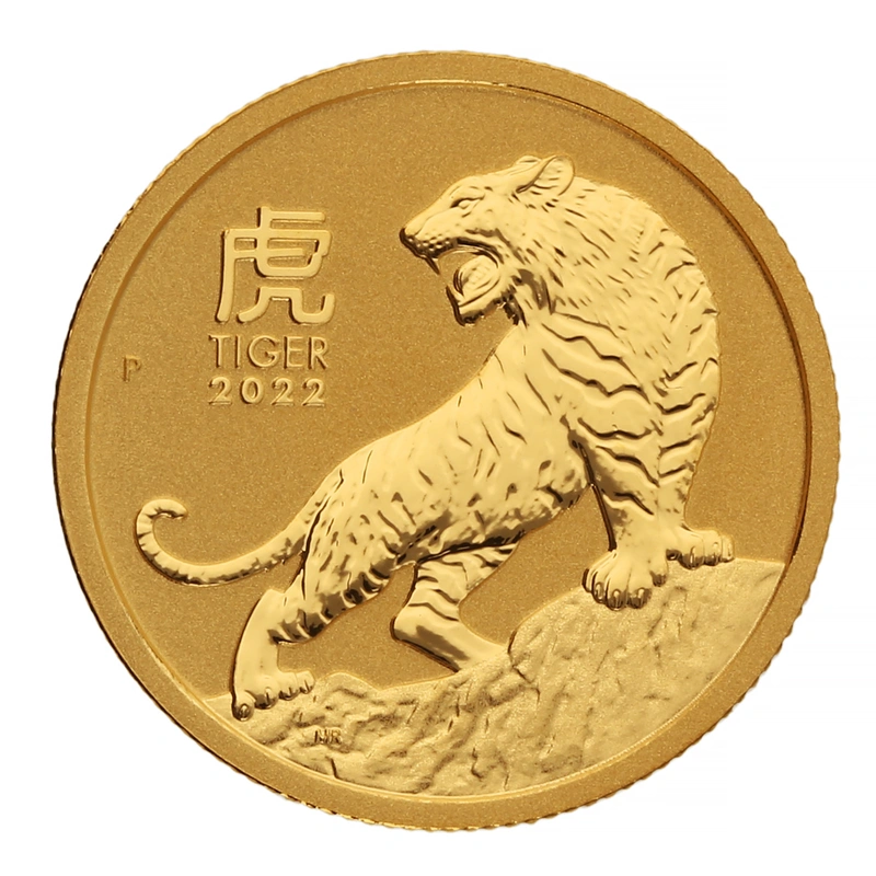 2022 Perth Mint 1/10 Oz Year of the Tiger Gouden Munt