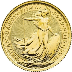 2019 1/4 troy ounce gouden Britannia munt