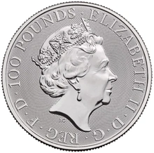2022 1 Ons Platina White Greyhound of Richmond - Queen's Beast Munt