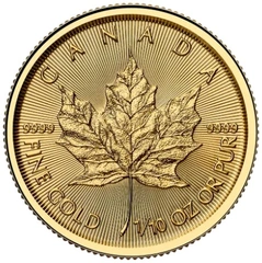 2025 1/10 troy ounce gouden Maple Leaf munt