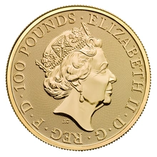 1 troy ounce gouden Queen's Beast munt - Unicorn of Scotland - 2018