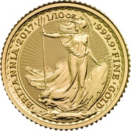 Gouden Britannia Munt 1/10e oz
