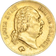 40 French Francs Louis XVIII 1816-1824