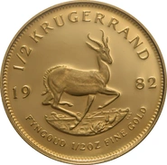 1982 Proof Half Ounce Krugerrand Gold Coin