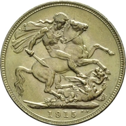 1915 Gold Sovereign - King George V - M