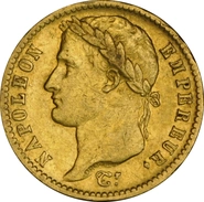 20 French Francs - Napoleon (I) Laureate Head 1807-1815