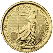 2022 1/10 Ons Britannia Gouden Munt