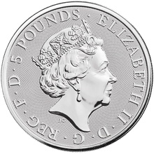 2 troy ounce zilveren Queen's Beast - White Lion of Mortimer - 2020 (box)