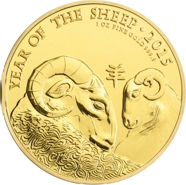 1 troy ounce gouden Lunar UK munt (schaap) - 2015