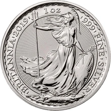 1 troy ounce zilveren Britannia munt - 2019  (box)