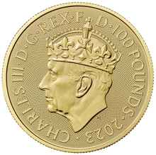 2023 Kroning £100 één ons gouden munt