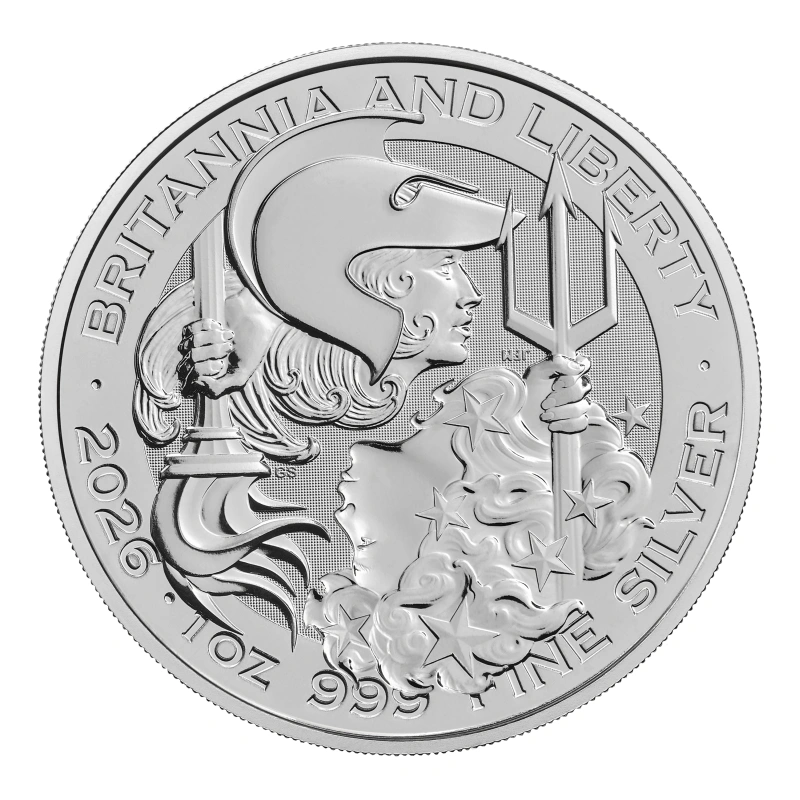2026 Britannia en Liberty 1oz Zilveren Munt