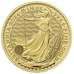2024 1/4 troy ounce gouden Britannia munt