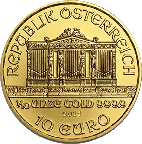 2014 1/10oz Austrian Gold Philharmonic Coin