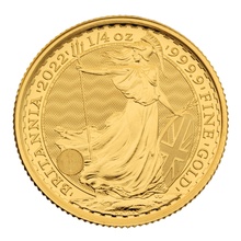 2022 Kwart Ons Britannia Gouden Munt in Geschenkdoos