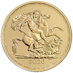 2026 £2 Pond (Dubbele Sovereign) gouden munt