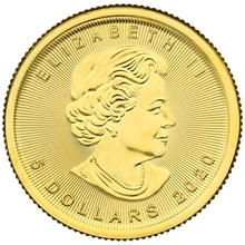 1/10 troy ounce gouden Maple Leaf munt - 2020