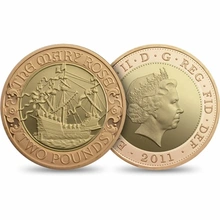 2011 Two Pound Proof Gold Coin: Mary Rose