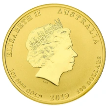 1 troy ounce gouden Lunar munt - Varken - 2019